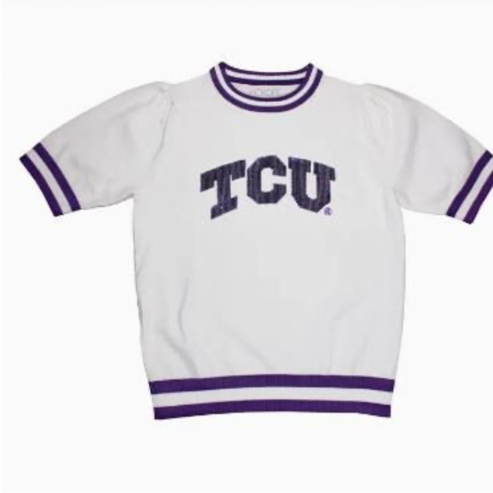 TCU White and Purple Sweater